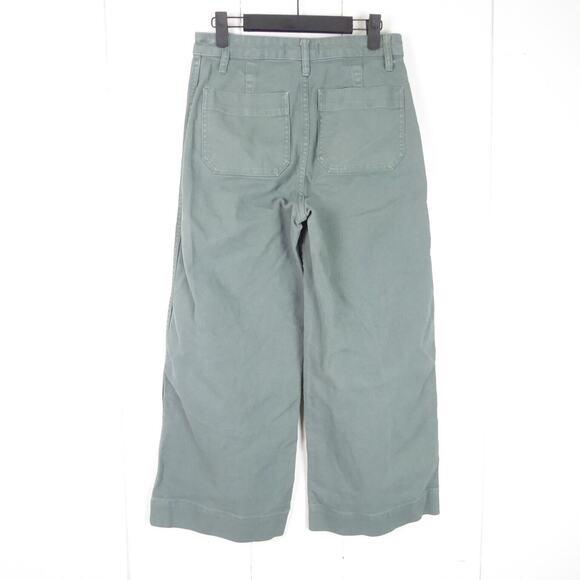 Madewell Pants Womens SZ 25 Emmet Wide Leg Crop High Rise Welt Pocket Baggy - Picture 6 of 11